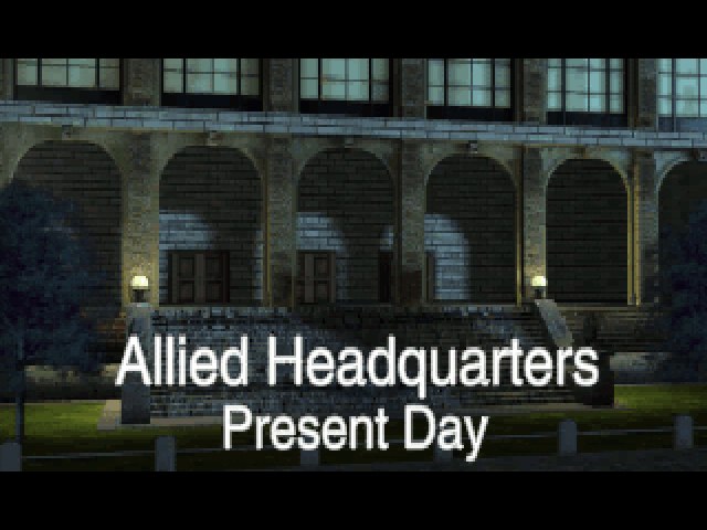Red Alert full-motion video scene titled Allied Headquarters, Present Day